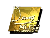Sticker | DAVEY (Gold) | MLG Columbus 2016 image