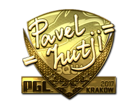 Sticker | hutji (Gold) | Krakow 2017 image