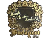 Sticker | mzinho (Gold) | Budapest 2025 image