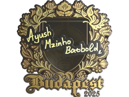 Sticker | mzinho (Gold) | Budapest 2025 image