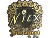 Sticker | nicx (Gold) | Budapest 2025 image