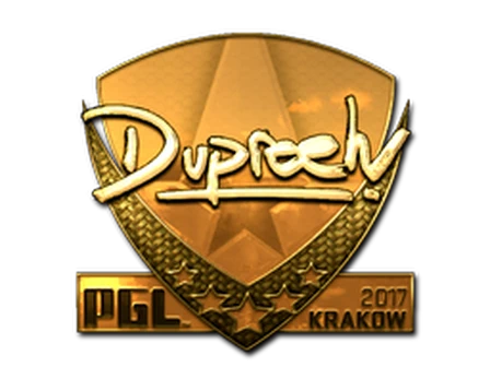 Sticker | dupreeh (Gold) | Krakow 2017 image