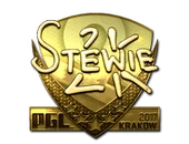 Sticker | Stewie2K (Gold) | Krakow 2017 image