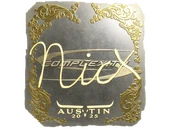 Sticker | nicx (Gold) | Austin 2025 image