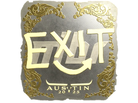 Sticker | exit (Gold) | Austin 2025 image