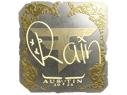 Sticker | rain (Gold) | Austin 2025 image