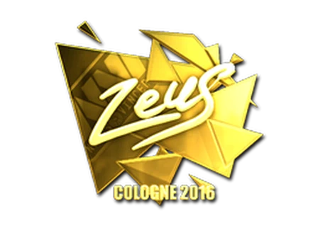 Sticker | Zeus (Gold) | Cologne 2016 image