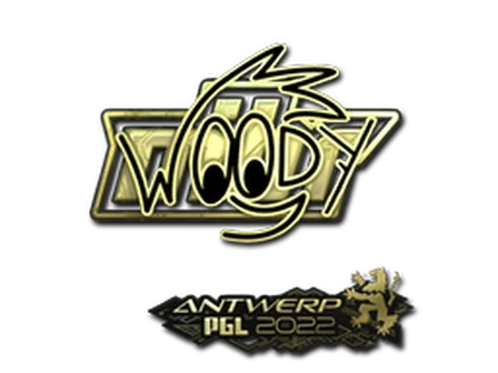 Sticker | WOOD7 (Gold) | Antwerp 2022 image