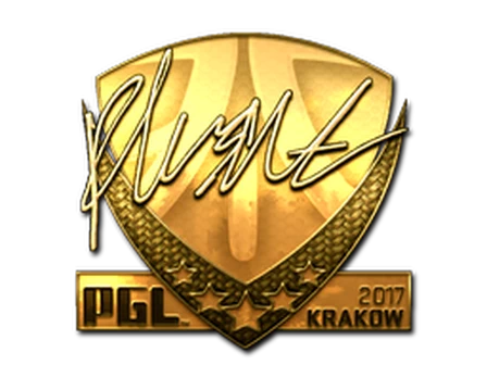 Sticker | flusha (Gold) | Krakow 2017 image