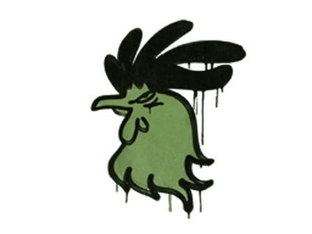 Sealed Graffiti | Cocky (Battle Green) image