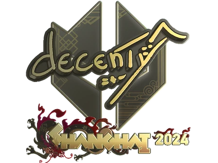 Sticker | decenty (Gold) | Shanghai 2024 image