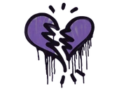 Sealed Graffiti | Broken Heart (Monster Purple) image