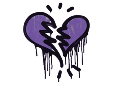 Sealed Graffiti | Broken Heart (Monster Purple) image