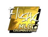 Sticker | flusha (Gold) | MLG Columbus 2016 image