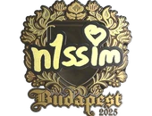 Sticker | n1ssim (Gold) | Budapest 2025 image