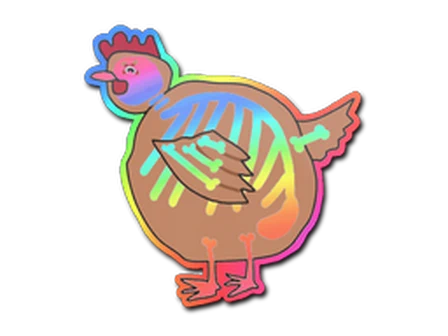 Sticker | Poorly Drawn Chicken (Holo) image
