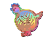 Sticker | Poorly Drawn Chicken (Holo) image