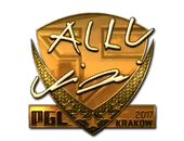 Sticker | allu (Gold) | Krakow 2017 image