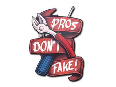 Sticker | Pros Don't Fake image