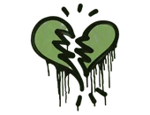 Sealed Graffiti | Broken Heart (Battle Green) image