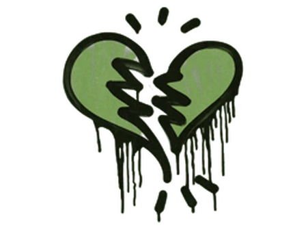 Sealed Graffiti | Broken Heart (Battle Green) image
