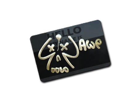 Sticker | Hello AWP (Gold) image