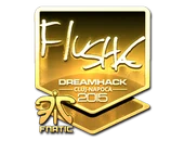 Sticker | flusha (Gold) | Cluj-Napoca 2015 image