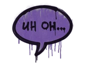 Sealed Graffiti | Uh Oh (Monster Purple) image