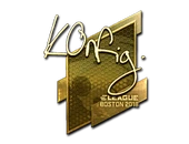 Sticker | k0nfig (Gold) | Boston 2018 image
