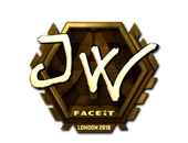Sticker | JW (Gold) | London 2018 image
