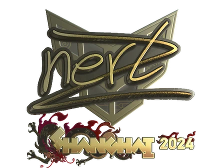 Sticker | NertZ (Gold) | Shanghai 2024 image