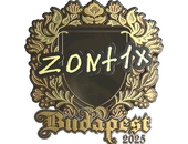 Sticker | zont1x (Gold) | Budapest 2025 image