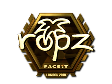 Sticker | ropz (Gold) | London 2018 image