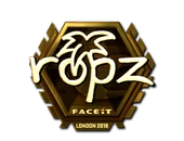 Sticker | ropz (Gold) | London 2018 image