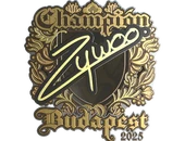 Sticker | ZywOo (Gold, Champion) | Budapest 2025 image