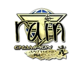 Sticker | rain (Gold, Champion) | Antwerp 2022 image