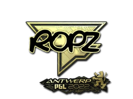 Sticker | ropz (Gold) | Antwerp 2022 image