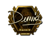 Sticker | dennis (Gold) | London 2018 image