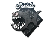 Sticker | Black Jaggyfish image