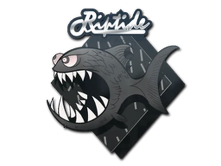 Sticker | Black Jaggyfish image