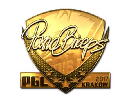 Sticker | pashaBiceps (Gold) | Krakow 2017 image
