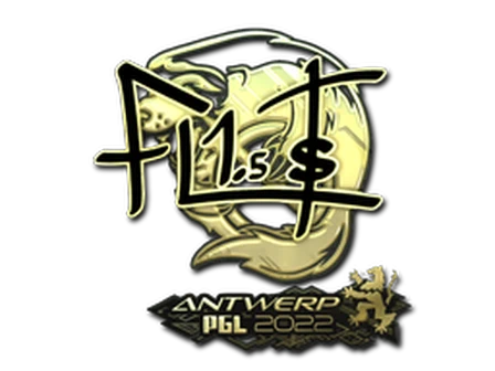 Sticker | FL1T (Gold) | Antwerp 2022 image
