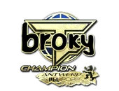 Sticker | broky (Gold, Champion) | Antwerp 2022 image