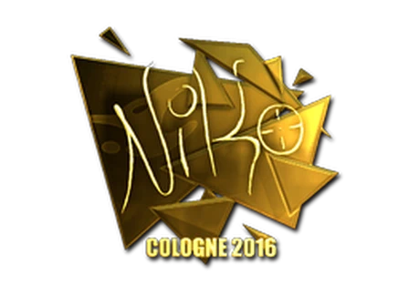 Sticker | NiKo (Gold) | Cologne 2016 image