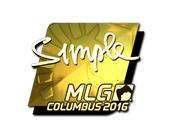 Sticker | s1mple (Gold) | MLG Columbus 2016 image