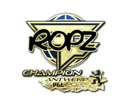 Sticker | ropz (Gold, Champion) | Antwerp 2022 image