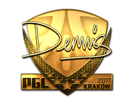 Sticker | dennis (Gold) | Krakow 2017 image