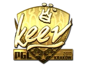 Sticker | keev (Gold) | Krakow 2017 image