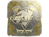 Sticker | electronic (Gold) | Austin 2025 image