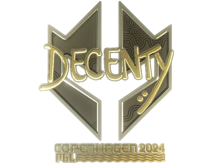 Sticker | decenty (Gold) | Copenhagen 2024 image